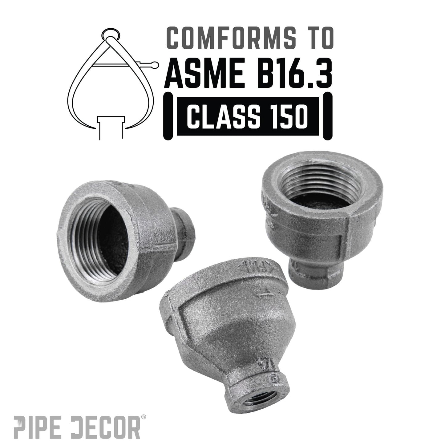 1 in. x 1/4 in. Black Reducing Coupling