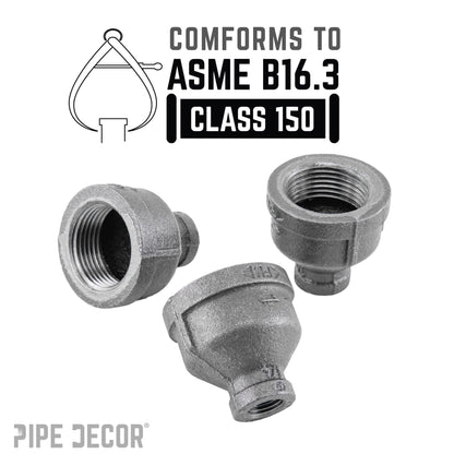 1 in. x 1/4 in. Black Reducing Coupling