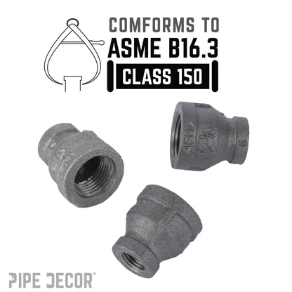 1/2 in. x 1/4 in. Black Reducing Coupling