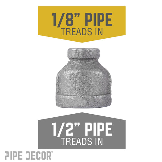 1/2 in. x 1/8 in. Black Reducing Coupling