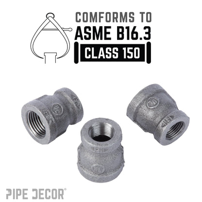 1/2 in. x 3/8 in. Black Reducing Coupling
