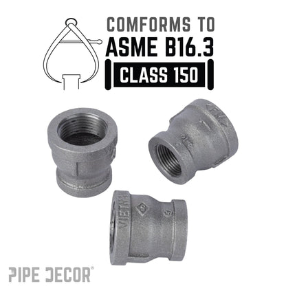 1 in. x 3/4 in. Black Reducing Coupling