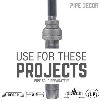 1 in. x 3/4 in. Black Reducing Coupling