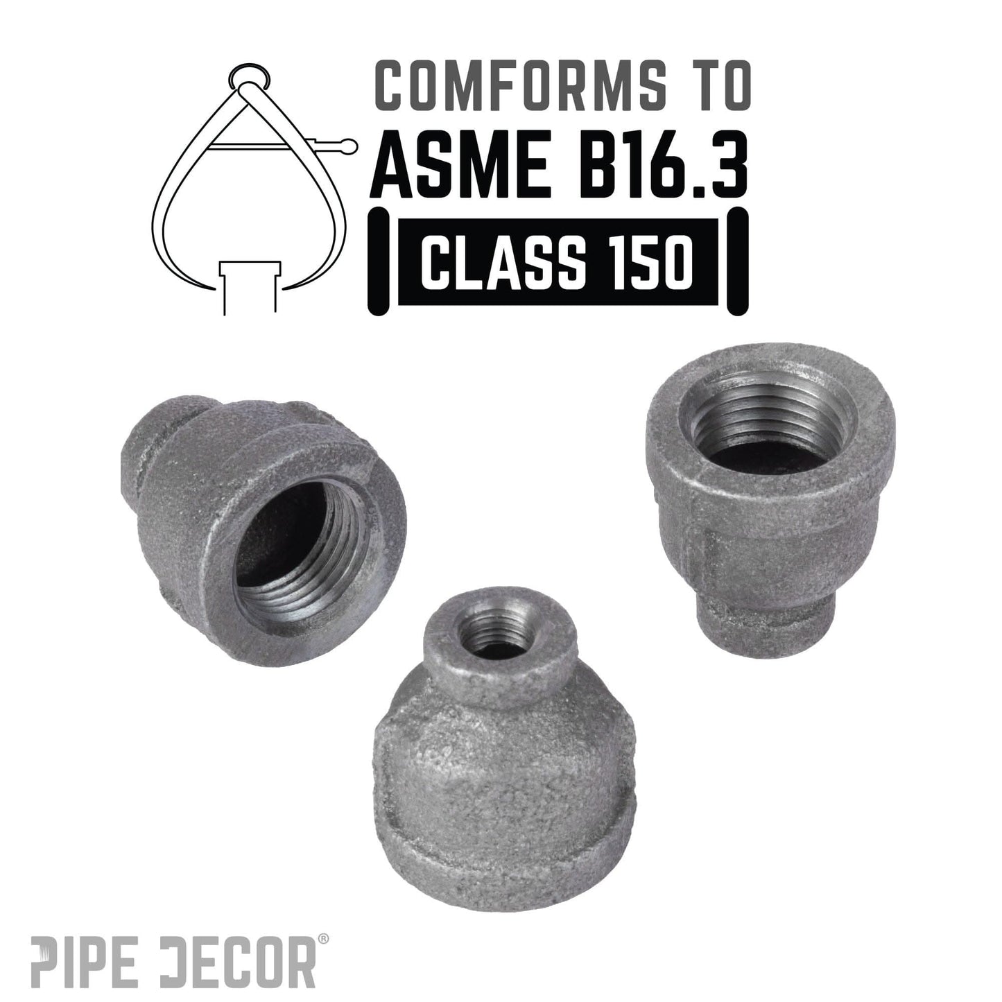1/4 in. x 1/8 in. Black Reducing Coupling