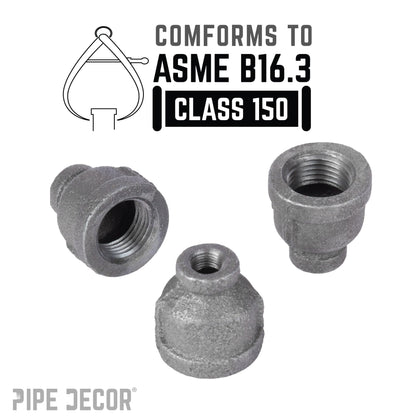 1/4 in. x 1/8 in. Black Reducing Coupling