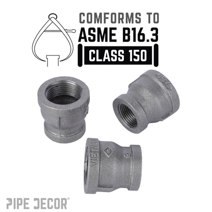2 in. x 1 1/4 in. Black Reducing Coupling