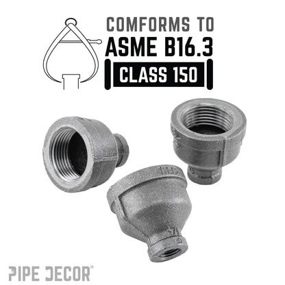 2 in. x 3/4 in. Black Reducing Coupling