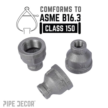 3/4 in. x 1/4 in. Black Reducing Coupling