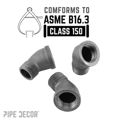 1 1/2 in. Black 45 Degree Street Elbow