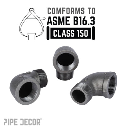 1 1/4 in. Black 90 Degree Street Elbow