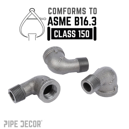 1/2 in. Black 90 Degree Street Elbow
