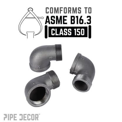 2 in. Black 90 Degree Street Elbow
