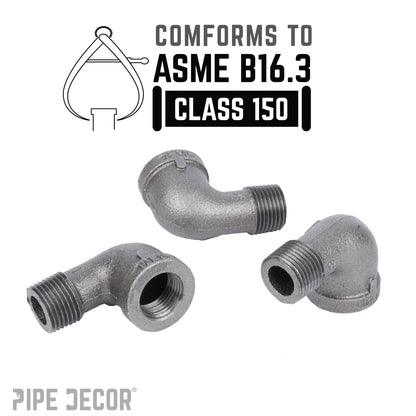 3/8 in. Black 90 Degree Street Elbow