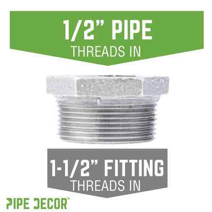 1 1/2 in. x 1/2 in. Galvanized Iron Bushing