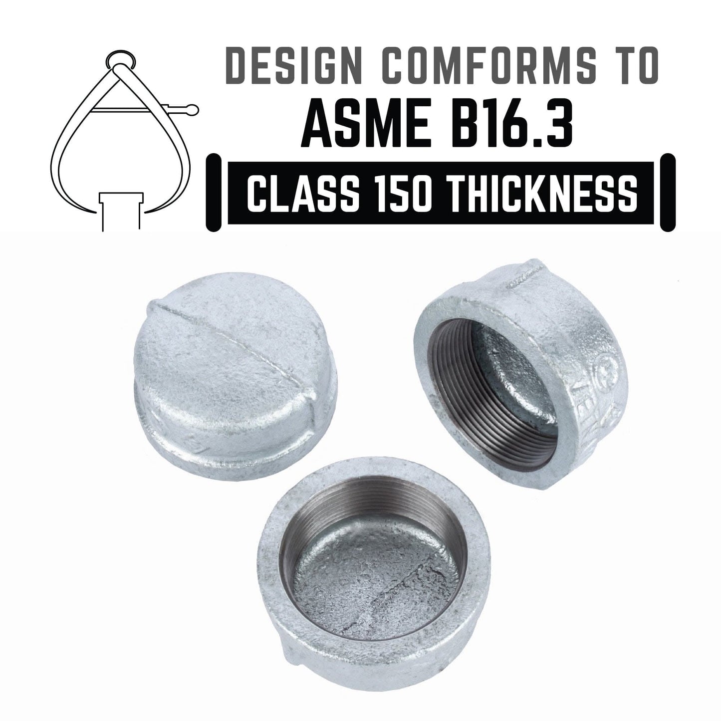 1 1/2 in. Galvanized Iron Cap