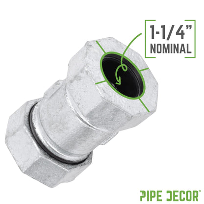 1 1/4 in. Galvanized Iron Compression Coupling