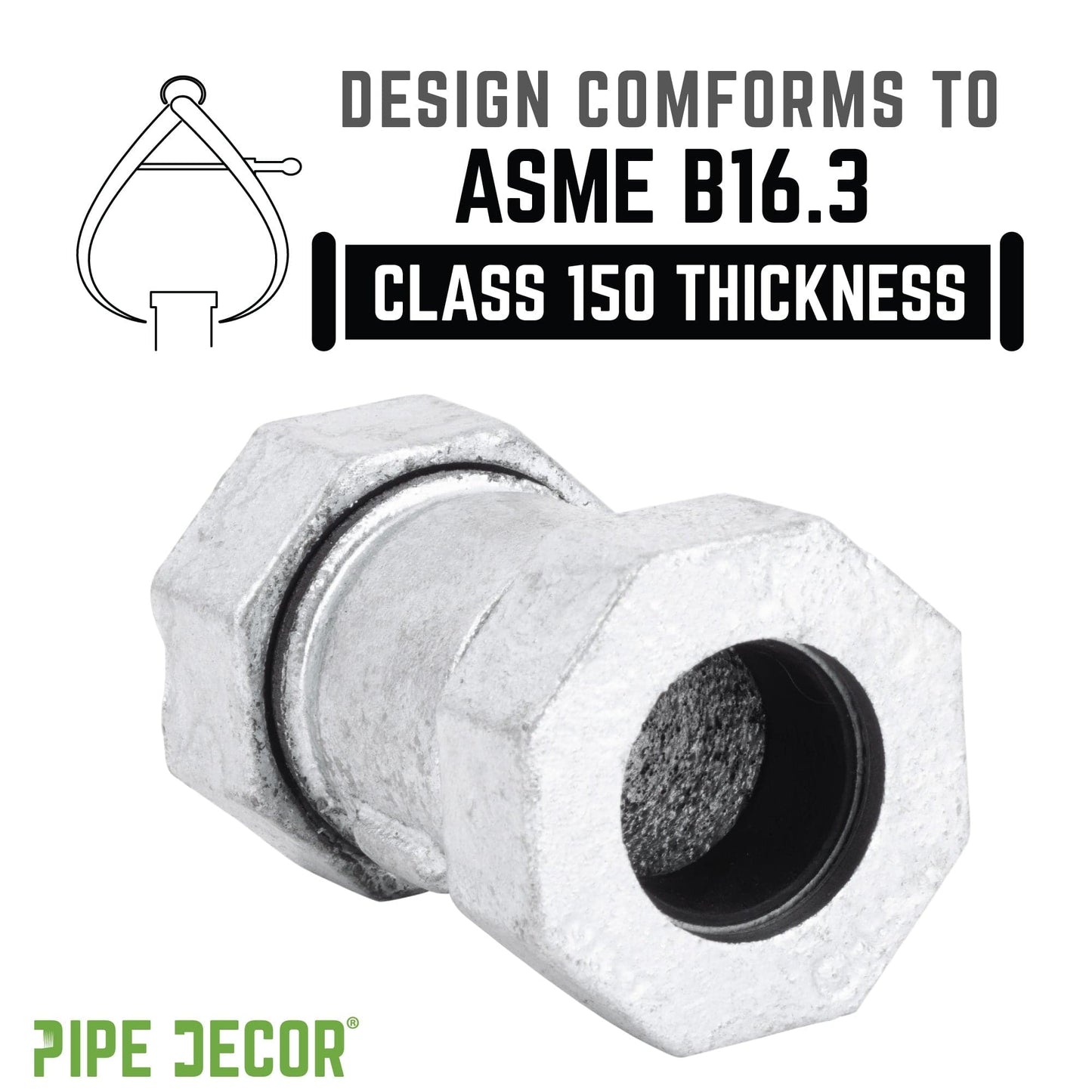 1 in. Galvanized Iron Compression Coupling