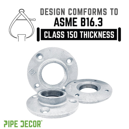 1 1/4 in.  Galvanized Iron Floor Flange