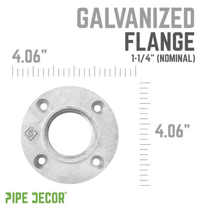 1 1/4 in.  Galvanized Iron Floor Flange