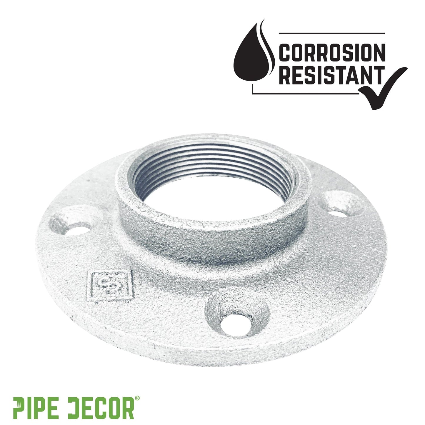 1 1/4 in.  Galvanized Iron Floor Flange