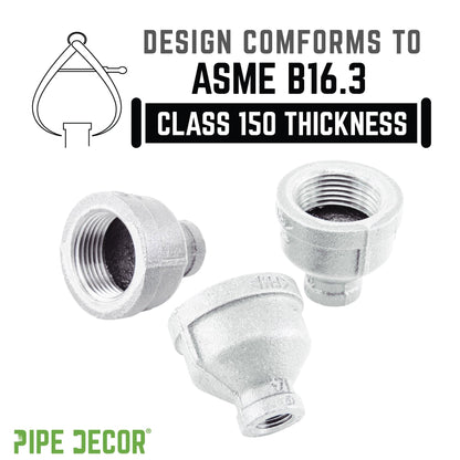 1 1/2 in. x 1/2 in. Galvanized Iron Reducing Coupling