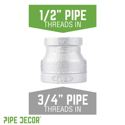 3/4 in. x 1/2 in. Galvanized Iron Reducing Coupling
