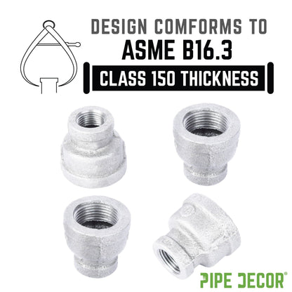 1/2 in. x 1/4 in. Galvanized Iron Reducing Coupling
