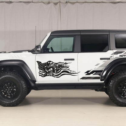 Military Soldier Flag Truck / Car Decal Sticker. Veteran Flag Window Sticker. #6967