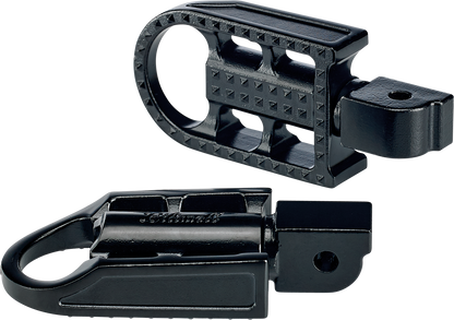 BILTWELL Mushman Footpegs - Standard - Black Electroplated 7002-201-04