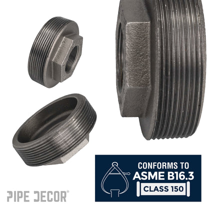 4 in. x 1 1/2 in. Black Bushing