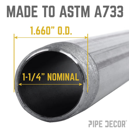 1 1/4 in. x Close Black Pipe