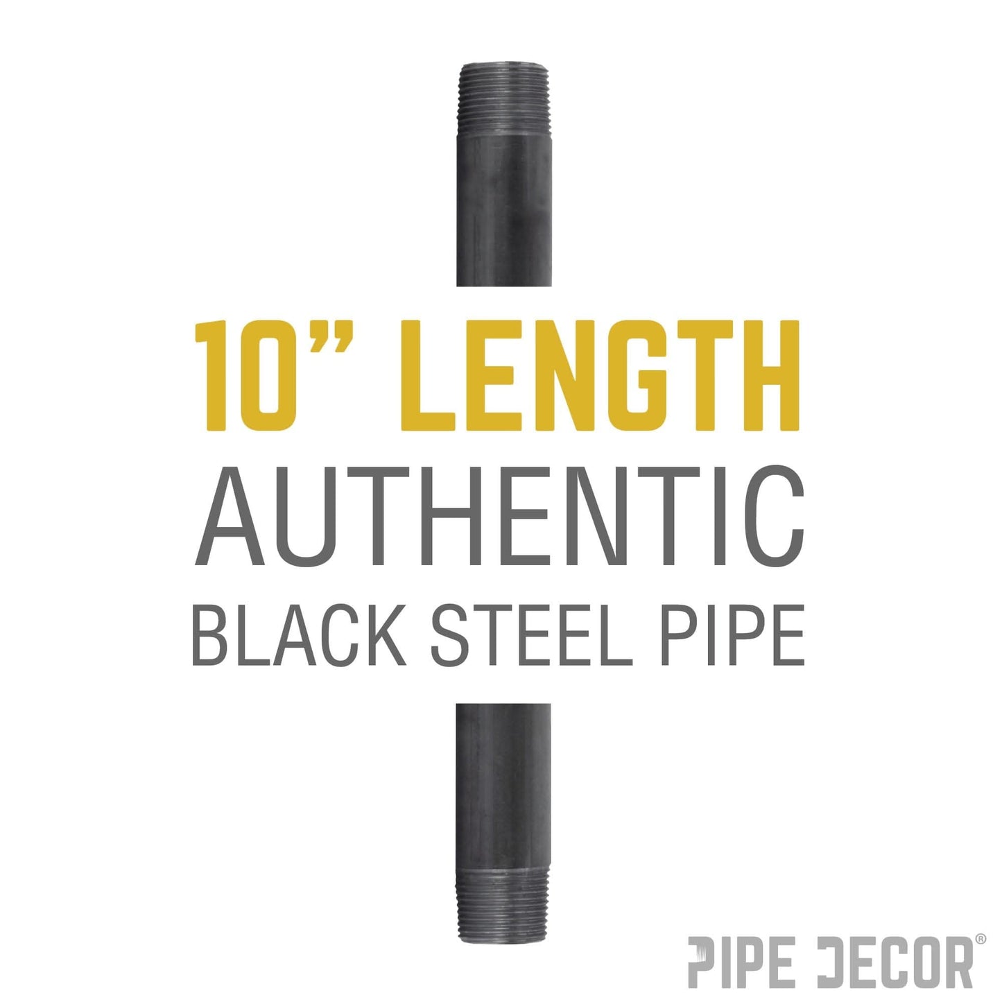 1/2 in. x 10 in. Black Pipe