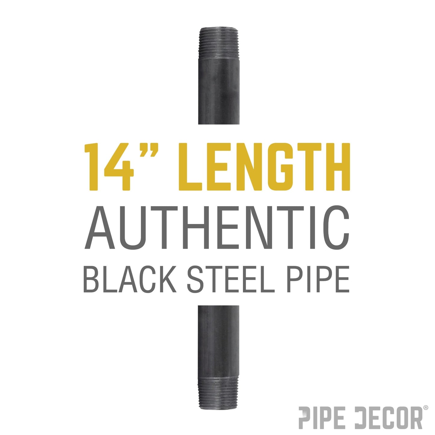 1/2 in. x 14 in. Black Pipe