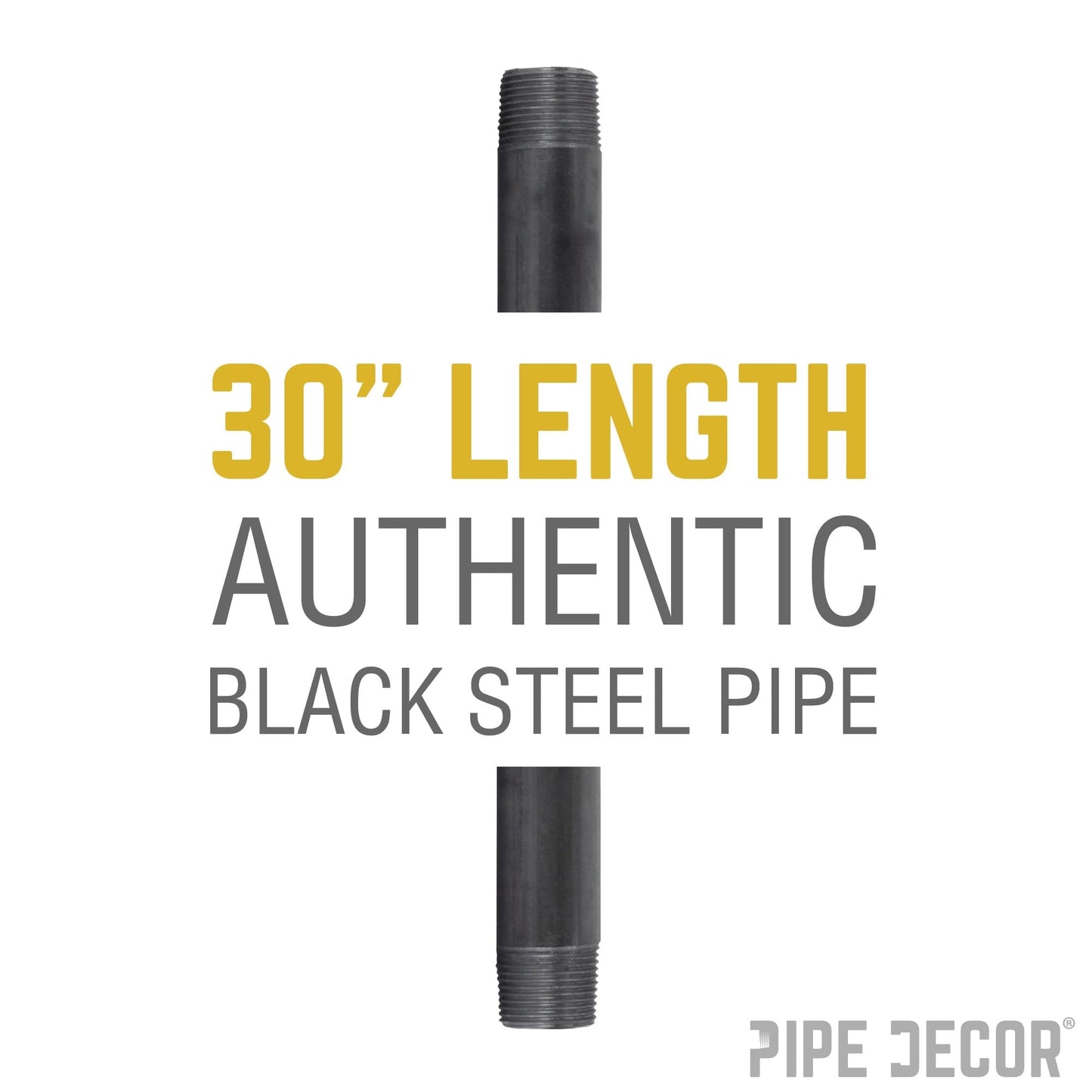 1/2 in. x 30 in. Black Pipe