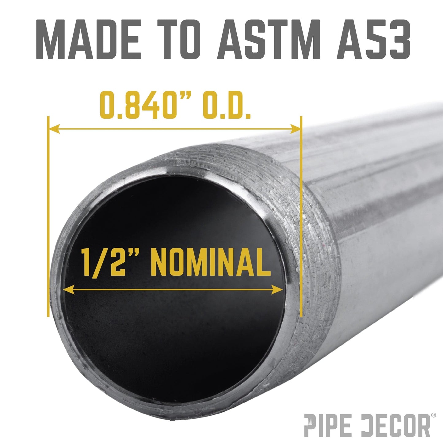 1/2 in. x 60 in. Black Pipe