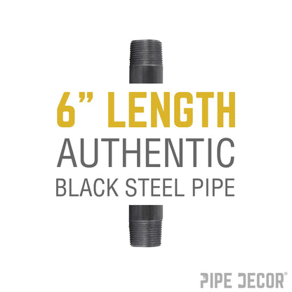2 in. x 6 in. Black Pipe