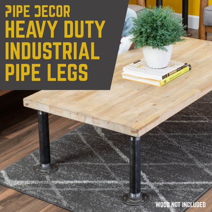 1 1/2 in. x 12 in. Round Flange Pipe Table Legs - 2 Pack