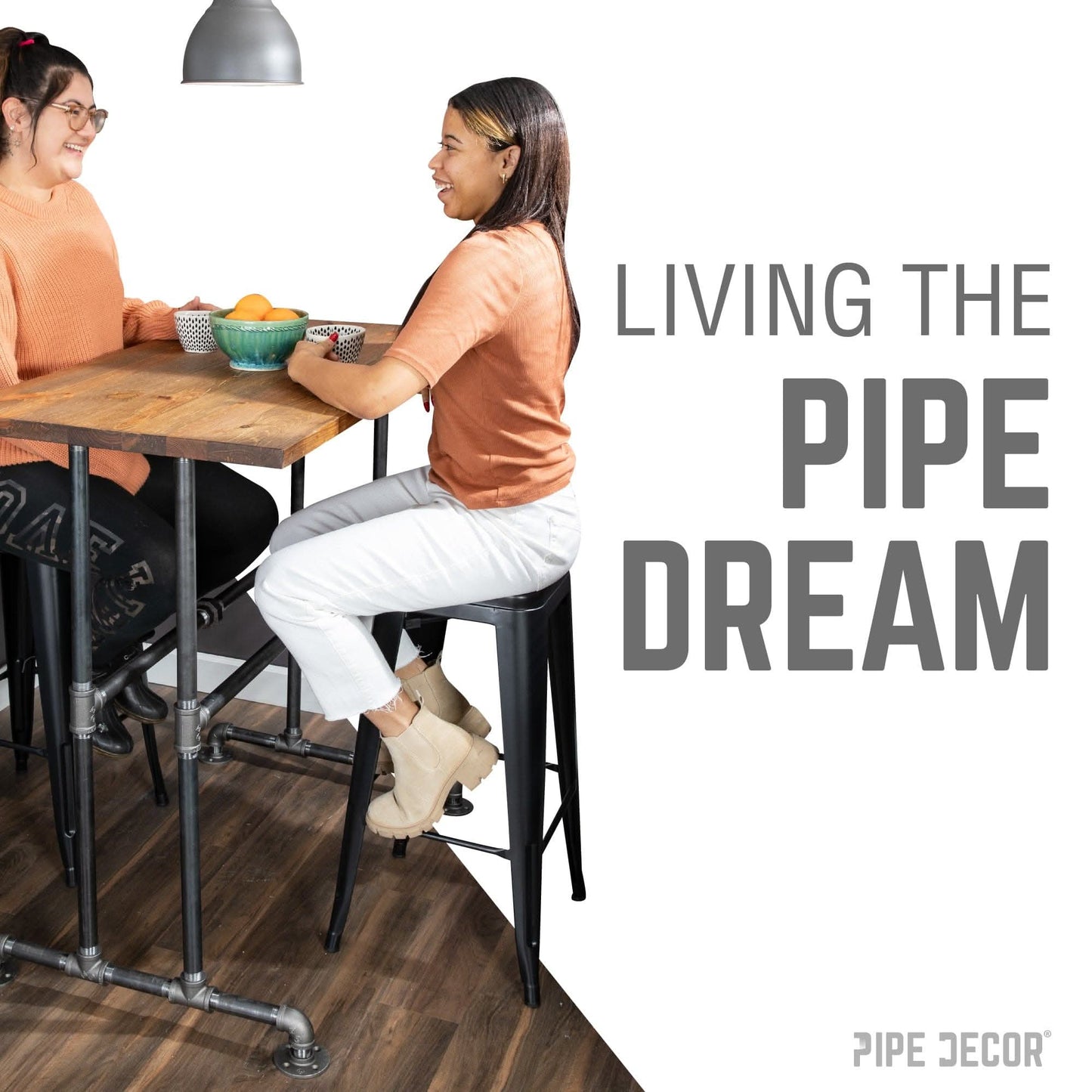Bridge Bar Height Pipe Table Legs