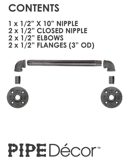 1/2 in. x 10 in. Barn Door Handle - 14.5 in. L