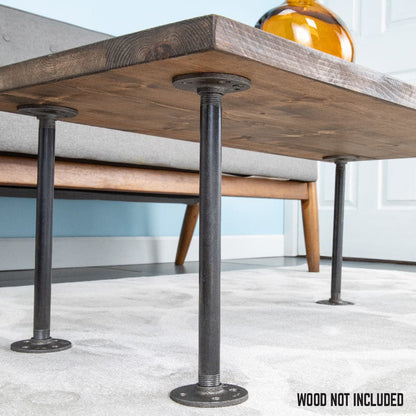 1/2 in. x 12 in. Round Flange Pipe Table Legs - 4 Pack