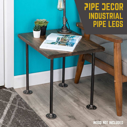 1/2 in. x 18 in. Round Flange Pipe Table Legs - 4 Pack