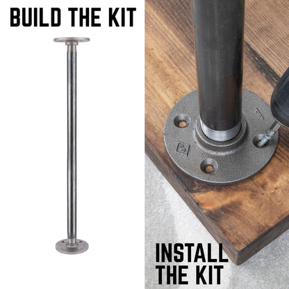 1/2 in. x 18 in. Round Flange Pipe Table Legs - 4 Pack