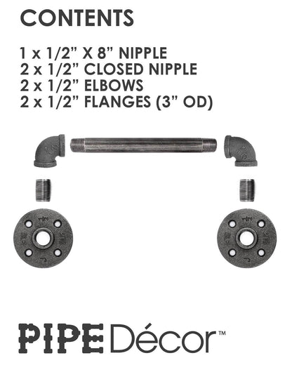 1/2 in. x 8 in. Barn Door Handle - 12.5 in. L