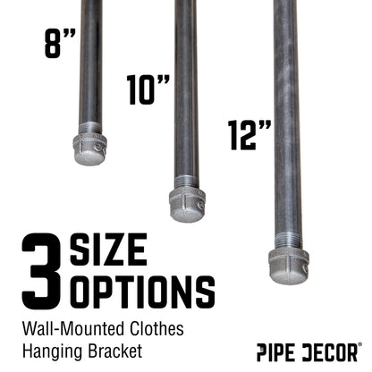 1/2 in. x 8 in. Clothing Hanging Bracket Kit, 4-Pack