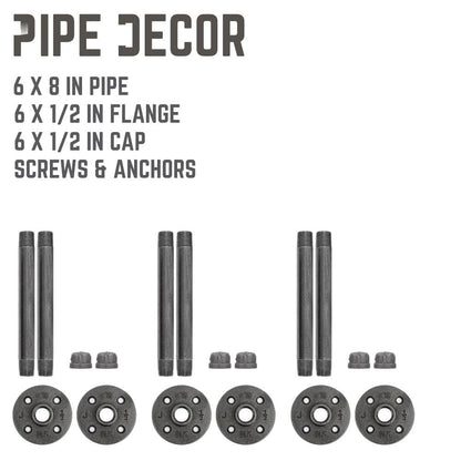 1/2 in. x 8 in. Shelf Bracket Kit, 6 Pack