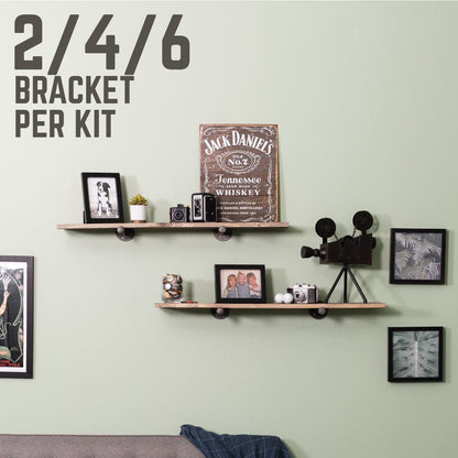 1/2 in. x 8 in. Shelf Bracket Kit, 4 Pack