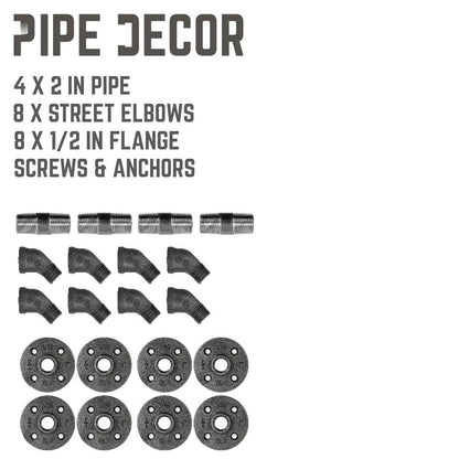 1/2 in. x 2 in. Double Flange Angled Bracket Kit, 4 Pack