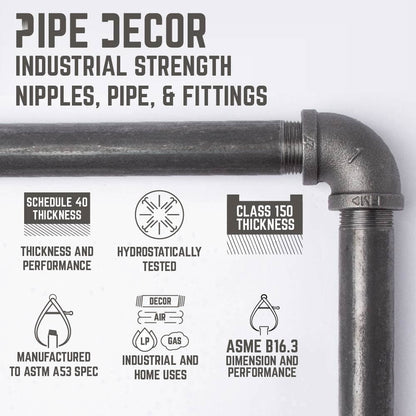 Wall Hook 4 Pack By PIPE DECOR