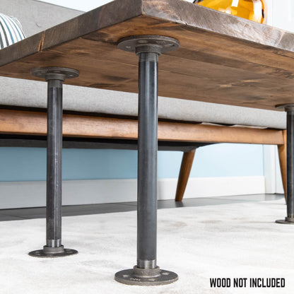 ¾ in. x 12 in. Round Flange Pipe Table Legs - 4 Pack
