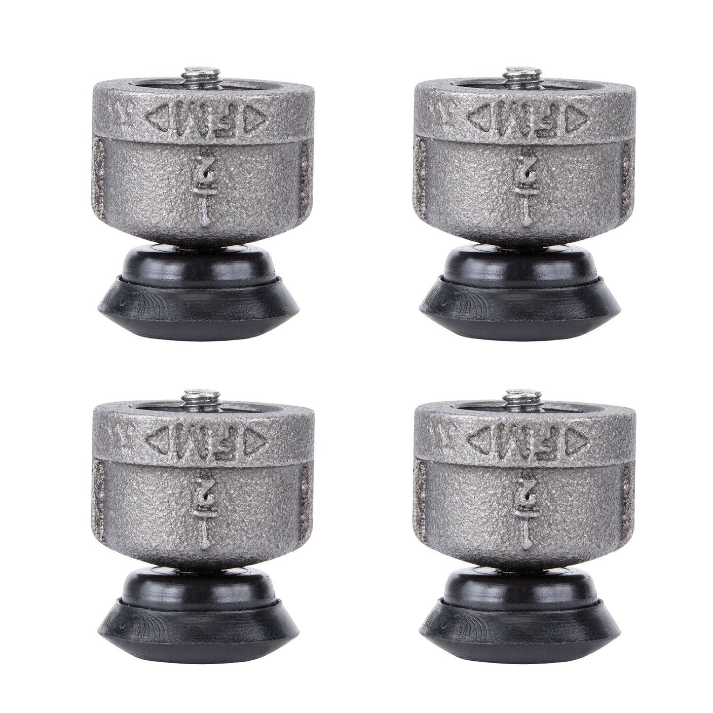Furniture Leg Levelers for ½” Pipe Legs (4 Pack)